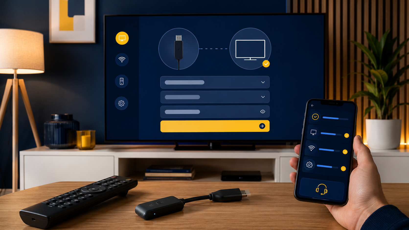 IPTV Installation auf Smart TV mit Fernbedienung