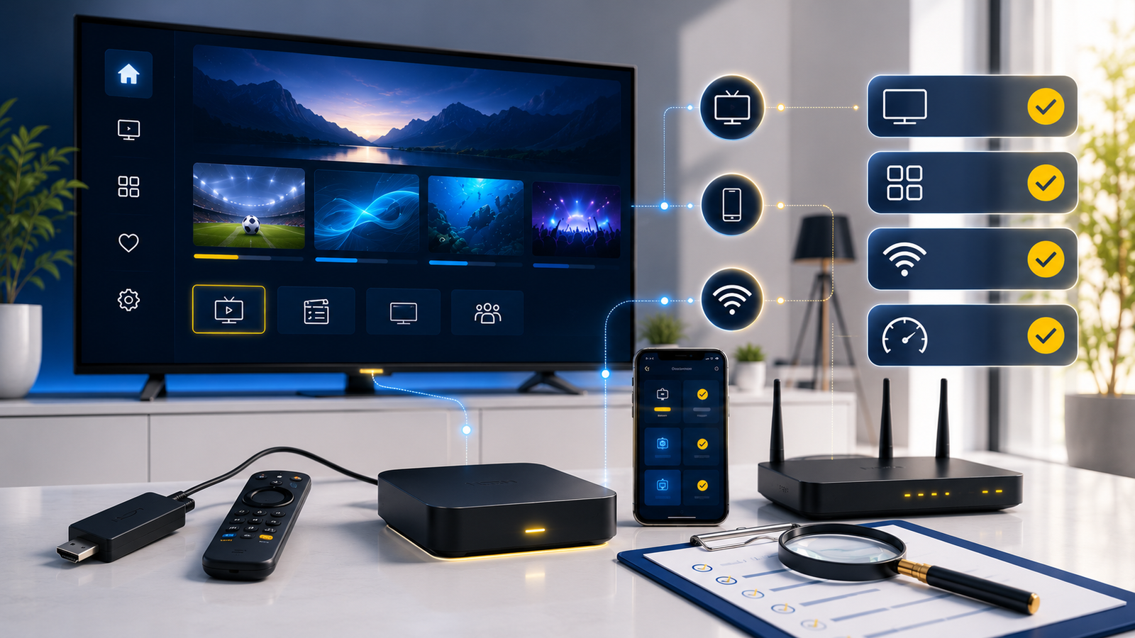 IPTV kompatible Geräte vor dem Test vergleichen