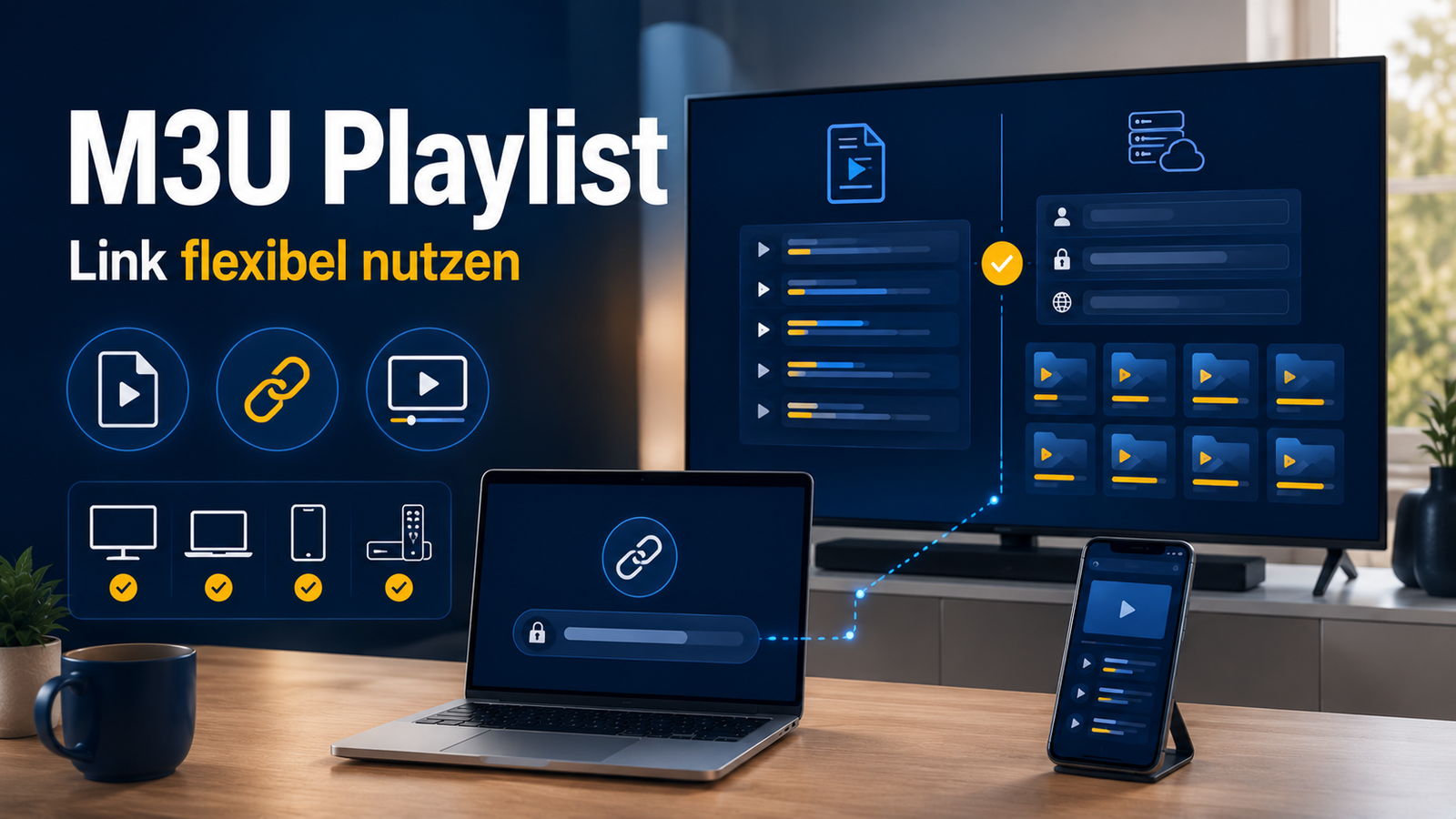 M3U Playlist flexibel verwenden M3U Playlist auf Smart TV und weiteren Geräten einrichten