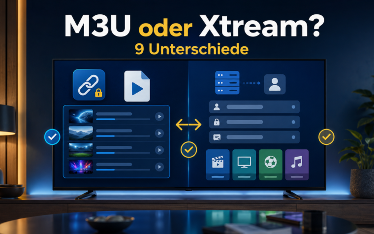M3U oder Xtream Codes im IPTV Vergleich