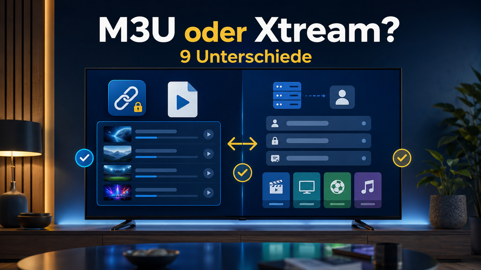 M3U oder Xtream Codes im IPTV Vergleich