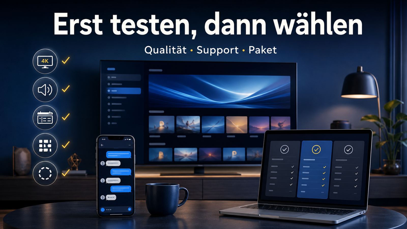 IPTV Probezugang Qualität Support und Paket prüfen