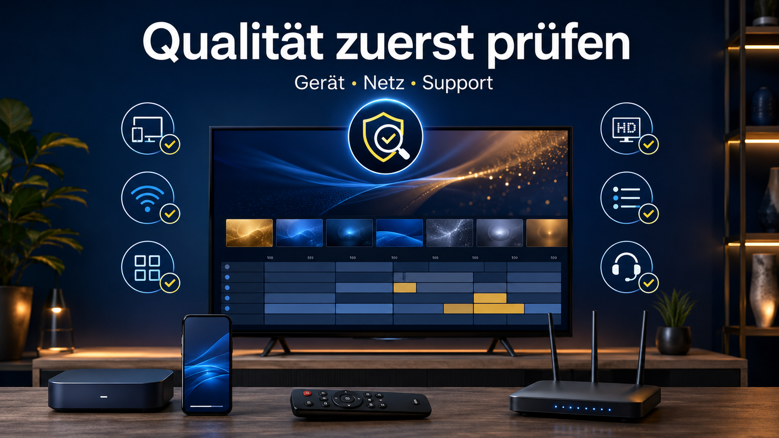 IPTV Testline Deutschland vor dem Abo auf Qualität prüfen
