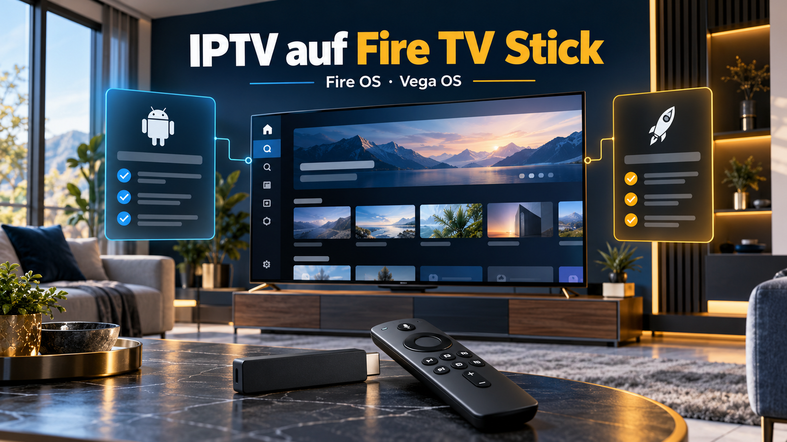 IPTV auf Fire TV Stick installieren mit Fire OS und Vega OS