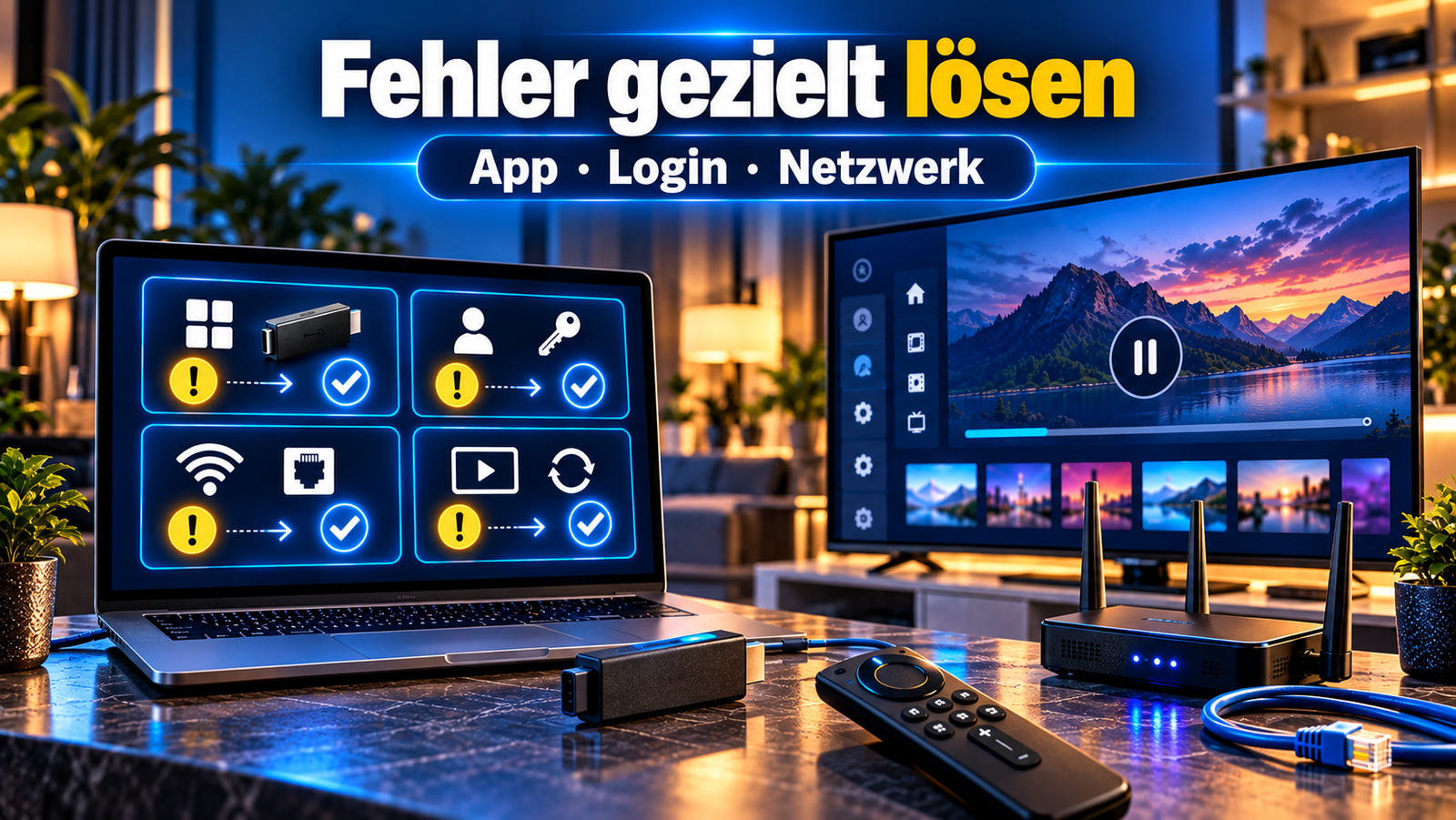 IPTV Fire TV Stick Probleme mit App Login Netzwerk und Wiedergabe beheben